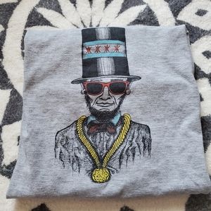 Lollapalooza Abe Lincoln soft graphic tee shirt